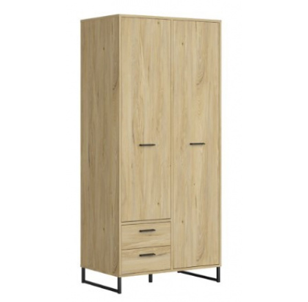 Šatní skříň RAMLA SZF2D2S/U, jasan horský
