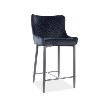 Barová židle COLIN B H-2 Velvet, černá/černý Bluvel 19