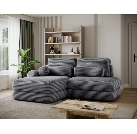 Ripeli Corner Sofa Bed with Storage, Grey Velvet, Left-Hand Facing Modullo 04 180x128 Left 1 Ripeli Corner Sofa Bed with Storage, Grey Velvet, Left-Hand Facing Modullo 04 180x128 Left 1
