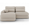 Ripeli Corner Sofa Bed with Storage, Beige Velvet, Left-Hand Facing Modullo 18 180x128 Left 1