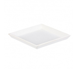 Tác dřevěný - čtvercový, barva bílá