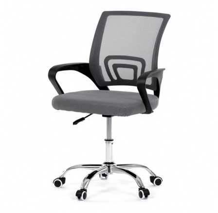 Dětská židle, houpací mechanismus, šedá síťovina, KA-L103 GREY