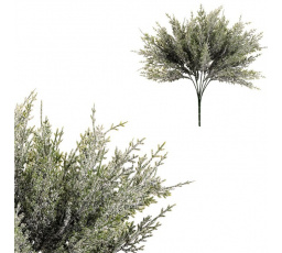 Túje - umělý trs, zelený, jemně ojíněný
