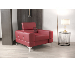 Křeslo v kůži  TOSCANIA přírodní kůže - volitelný odstín 