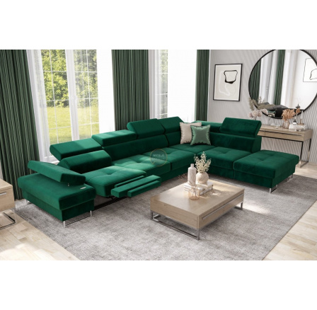 Rohová sedací souprava GALAXY , relax s funkcí spaní 225X350 cm - volitelný odstín - pravá Rohová sedací souprava GALAXY , relax s funkcí spaní 225X350 cm - volitelný odstín - pravá