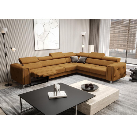 Rohová sedací souprava s funkcí , relax ORION I 325x255 cm - pravá, oranžová Rohová sedací souprava s funkcí , relax ORION I 325x255 cm - pravá, oranžová