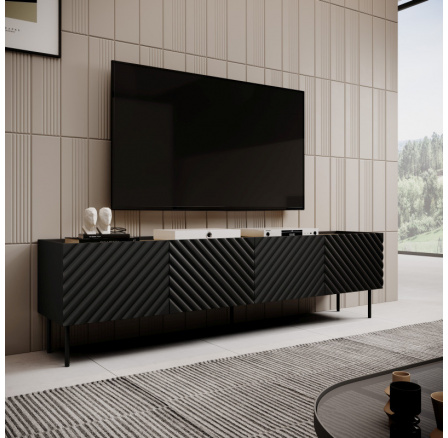 Tv komoda ONDA 4D RTV, skříň černá/ dub artisan