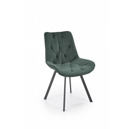 Jídelní otočná židle K519, Zelená/Černá