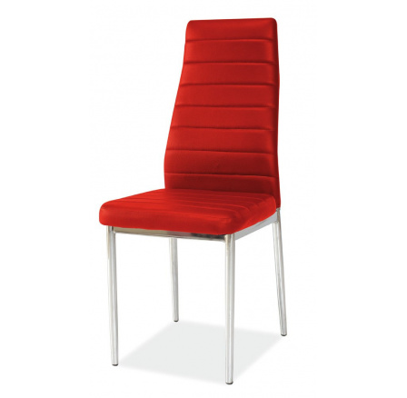 H-261-židle červená chrom/eco (S) (K150-Z)