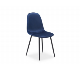Jídelní židle FOX Velvet, černá/modrá 91