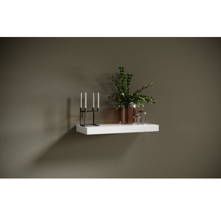 Nástěnná police ANDREA 60x26 White Shine