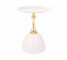 Konferenční stůl PIANO,Bílá/Zlatá