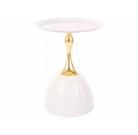 Konferenční stůl PIANO,Bílá/Zlatá