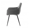 Židle ETIENNE velur šedá 56x61x86 cm ALL 847320