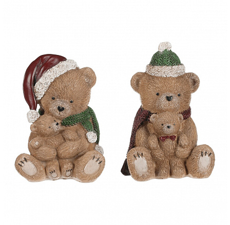 Medvěd s medvídětem - polyresinová figurka, mix 2, cena za 1 ks Medvěd s medvídětem - polyresinová figurka, mix 2, cena za 1 ks