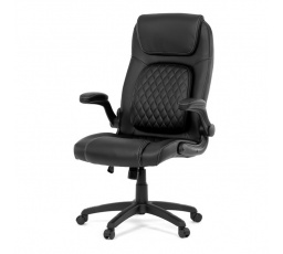 Kancelářské křeslo, houpací mechanismus, černá ekokůže, KA-C710 BK