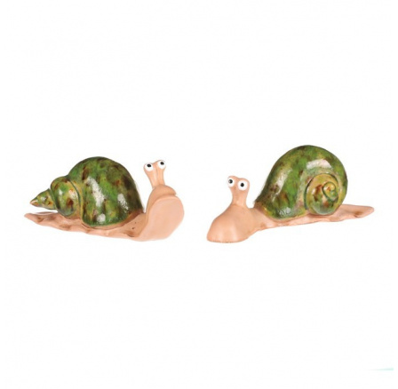 Šnek - keramická figurka, mix 2 druhů, cena za 1 ks