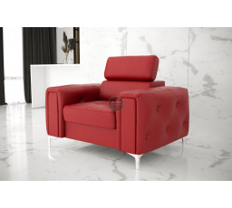 Křeslo ORION přírodní kůže - červená kůže
