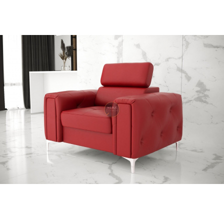 Křeslo ORION přírodní kůže - červená kůže Křeslo ORION přírodní kůže - červená kůže