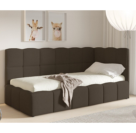 Postel TUNIS 200 x 90, vysoký bok, Velutto 6, Pravá Postel TUNIS 200 x 90, vysoký bok, Velutto 6, Pravá