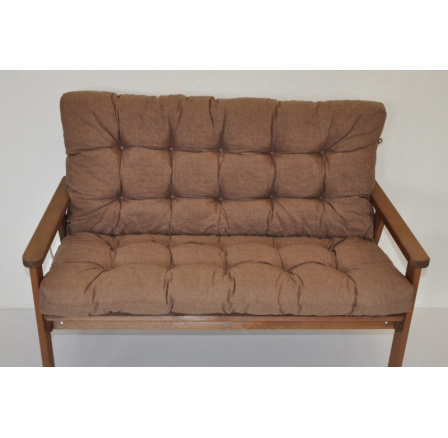 Polstr na zahradní lavici - látka hnědý melír Polstr na zahradní lavici - látka hnědý melír