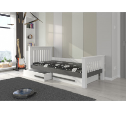 Postel s matrací CARMEL 180x80 Bílá+Grafit