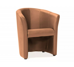 Křeslo TM-1, Světle hnědá ekokůže Ek-4/Wenge