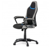 Herní židle, houpací mechanismus, černá látka, KA-L611 BLUE