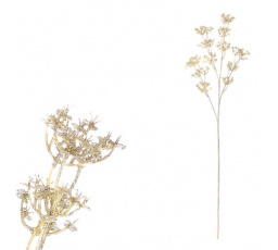 Gypsophila - umělá větev, zlatá se třpytkami