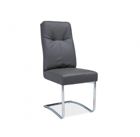 H340-  jídelní židle eco šedá/ chrom ( H340SZ ) (S) (K150-Z)