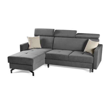 CASINO UNI- rohová sedací souprava, látka HNĚDOŠEDÁ Kronos 22/ polštáře béžová Paros 2 -(CANDY=2balíky) kolekce "MP" (K250) NOVINKA