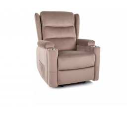 Rozkladací křeslo MINOS, VELVET tmavý béžový bluvel 40