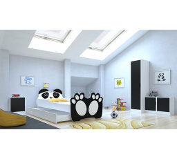 Postel s matrací a šuplíkem BEAR BLACK 140x70 Černá
