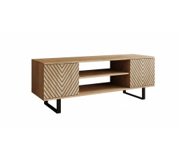 TV skříňka Lorello Jodełka 135 cm Dub Craft+Dub Craft
