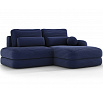 Ripeli Corner Sofa Bed with Storage, Dark Blue Velvet, Right-Hand Facing Modullo 40 180x128 Right 1