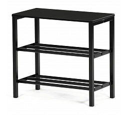 Botník, kov, černá, 83168-42 BK