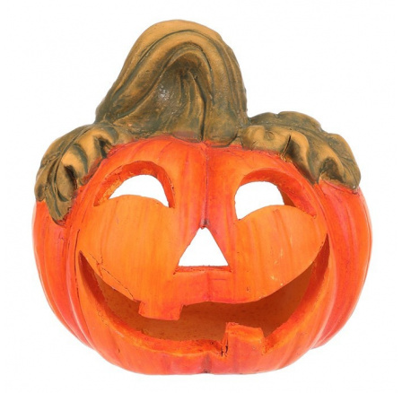Dýně keramická - s obličejem, na svíčku, barva oranžová Dýně keramická - s obličejem, na svíčku, barva oranžová