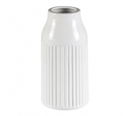 Váza keramická - glazovaná, bílá