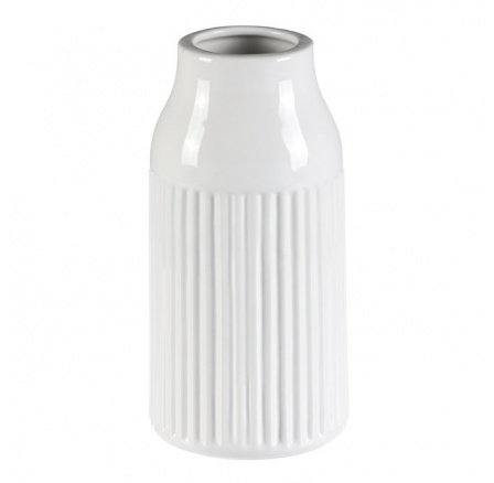 Váza keramická - glazovaná, bílá