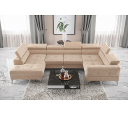Rohová sedací souprava TOSCANIA MAX I 170x350x185 cm - pravá, béžová