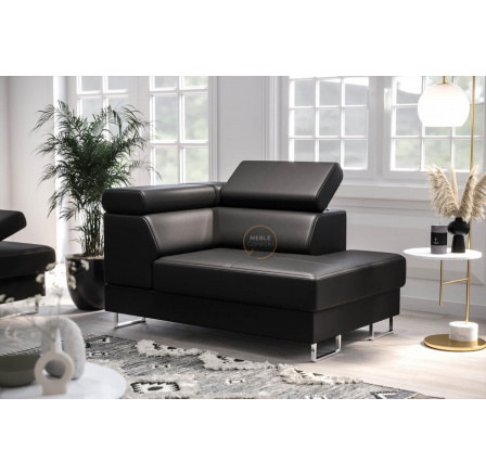 Křeslo lenoška GALAXY přírodní kůže - Pravá strana, černá kůže Křeslo lenoška GALAXY přírodní kůže - Pravá strana, černá kůže