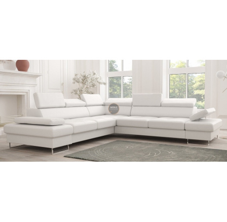 Rohová sedací souprava GALAXY MAX 280×280 - bílá eko kůže, pravá Rohová sedací souprava GALAXY MAX 280×280 - bílá eko kůže, pravá