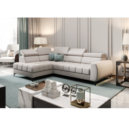 Rohová sedací souprava PORTO MINI 170X255 cm - šedá , levá Rohová sedací souprava PORTO MINI 170X255 cm - šedá , levá