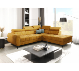 Rohová sedací souprava PORTO 225X255 cm - žlutá , pravá