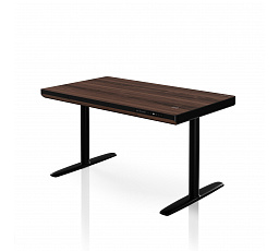 Elektrický výškově nastavitelný stůl sit-stand se zásuvkou a bezdrátovou nabíječkou Qi černý/ořech, 1200 mm: ELLIS