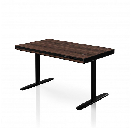 Elektrický výškově nastavitelný stůl sit-stand se zásuvkou a bezdrátovou nabíječkou Qi černý/ořech, 1200 mm: ELLIS