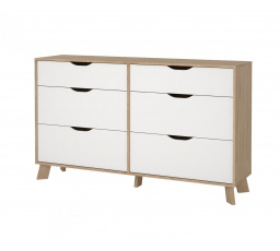Komoda Iker 711, jackson hickory/bílá