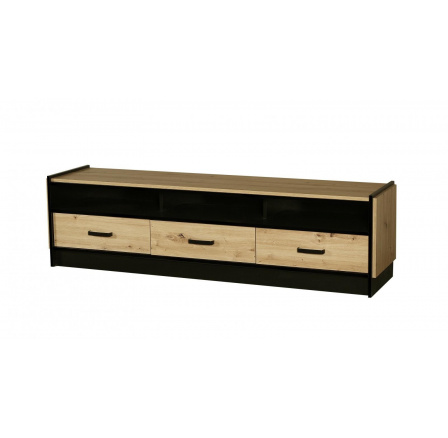 Tv komoda Karima 3S, dub artisan/černá