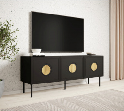 Tv komoda PALAZZO RTV 150, černá matná/dub
