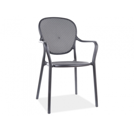 Židle TREVOR černá, stohovatelná